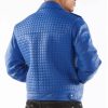 Pelle Pelle Blue Houndstooth Biker Leather Jacket