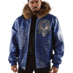Pelle Pelle Blue Last Man Standing MB 1978 Fur Hood Jacket
