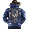 Pelle Pelle Blue Last Man Standing MB 1978 Fur Hood Leather Jacket