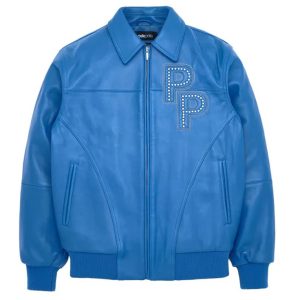 Pelle Pelle Blue Shinning Stones Leather Jacket