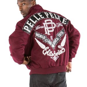 Pelle Pelle Born Free 1978 Elite Series Maroon Wool Jacket - Copy