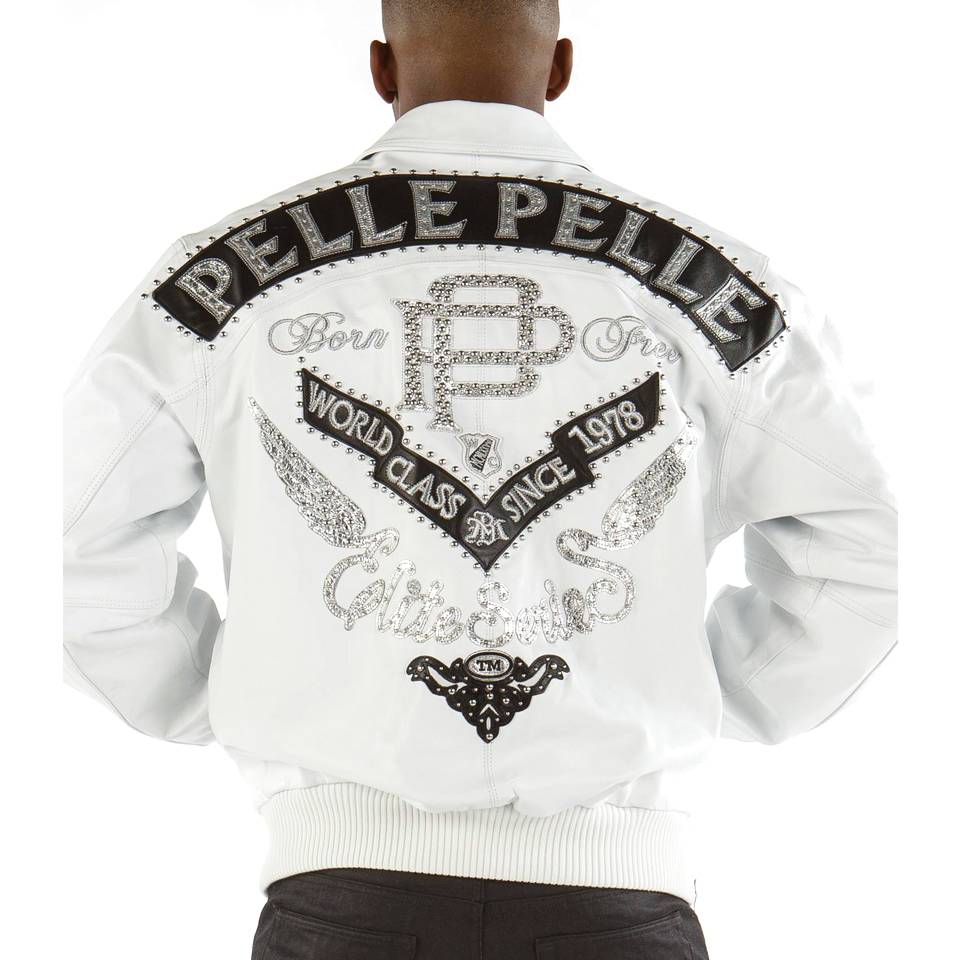 Pelle Pelle Born Free 1978 Elite Series White Leather Jacket