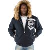 Pelle Pelle Born Free Elite Series Navy Blue Fur Hood Jacket