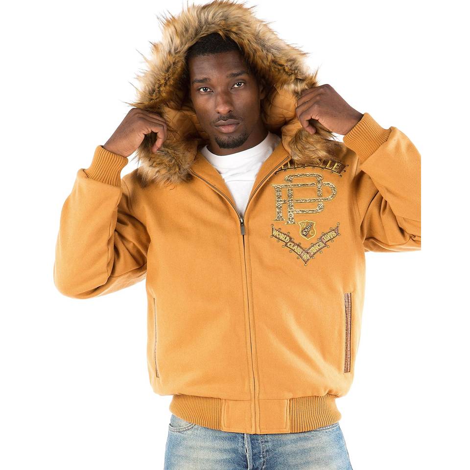 Pelle Pelle Born Free Elite Series Yellow Fur Hood Jacket