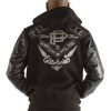 Pelle Pelle Born Free World Class Black Men's Wool Hoodie