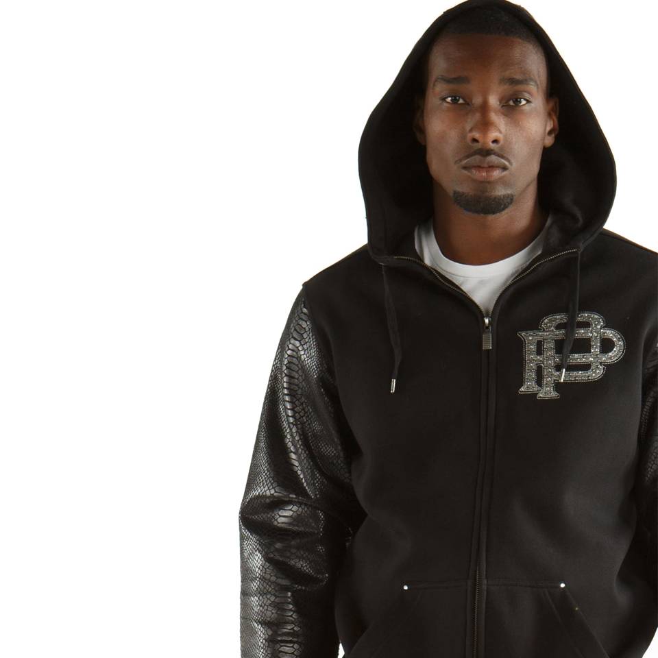 Pelle Pelle Born Free World Class Black Wool Hoodie