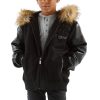 Pelle Pelle Boys 1978 Exotic Black Fur Hood Jacket