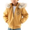 Pelle Pelle Boys Born & Raised 1978 Yellow Fur Hood Jacket