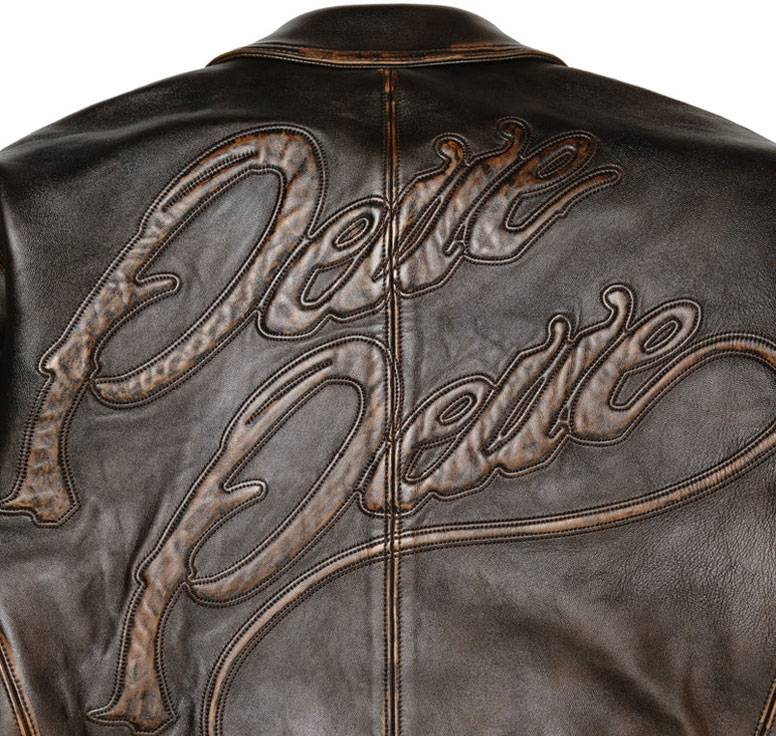 Pelle Pelle Brown Abrasion Two Tone Full Leather Jacket