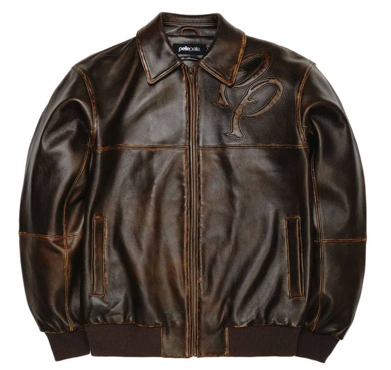 Pelle Pelle Brown Abrasion Two Tone Jacket