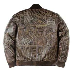 Pelle Pelle Brown America Quilted Jacket 1