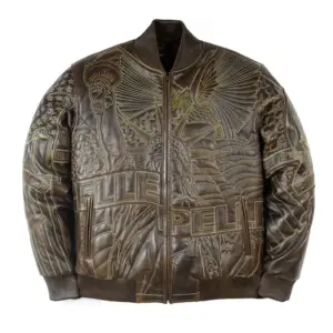 Pelle Pelle Brown America Quilted Jacket