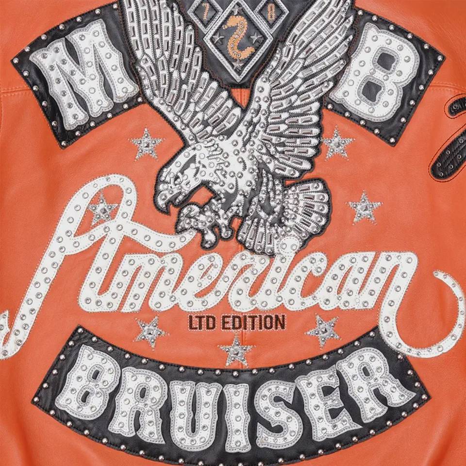Pelle Pelle Bruiser MB 1978 Orange Leather Jacket