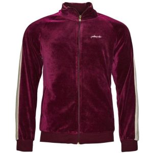 Pelle Pelle Burgundy Warm Up Velvet Tracksuit
