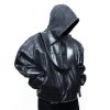 Pelle Pelle Carti Black Embossed Plush Leather Jacket