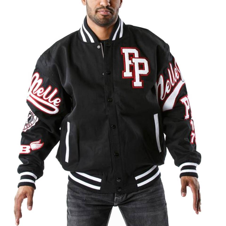 Pelle Pelle Chenille Twill Black 1978 Varsity Jacket