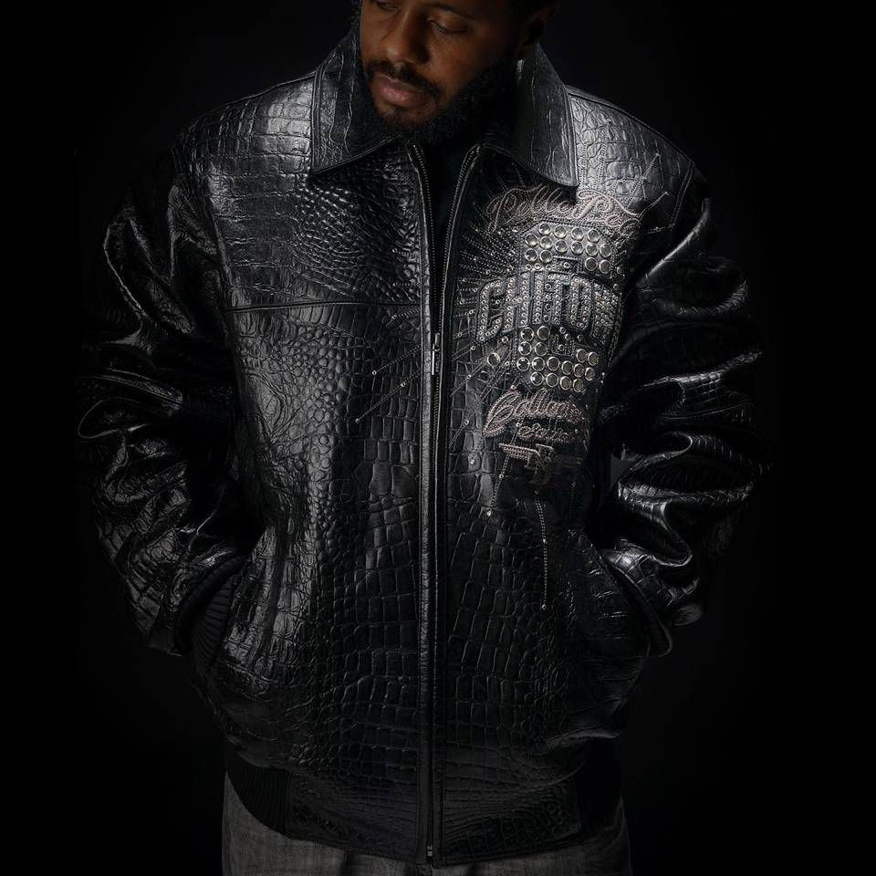 Pelle Pelle Chi Town MB 1978 Black Men Leather Jacket
