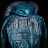 Pelle Pelle Chi Town MB 1978 Fur Hood Blue Jacket