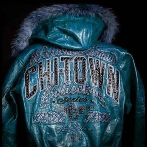 Pelle Pelle Chi Town MB 1978 Fur Hood Blue Jacket
