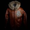 Pelle Pelle Chi Town MB 1978 Fur Hood Brown Jacket