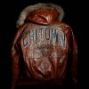 Pelle Pelle Chi Town MB 1978 Fur Hood Brown Jacket