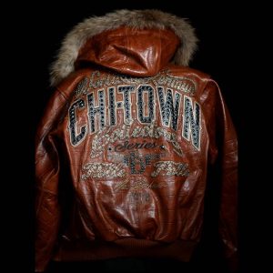 Pelle Pelle Chi Town MB 1978 Fur Hood Brown Jacket
