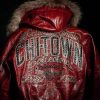 Pelle Pelle Chi Town MB 1978 Fur Hood Red Jacket