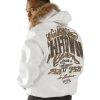 Pelle Pelle Chi Town MB 1978 Fur Hooded White Genuine Leather Jacket