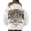 Pelle Pelle Chi Town MB 1978 Fur Hooded White Leather Jacket