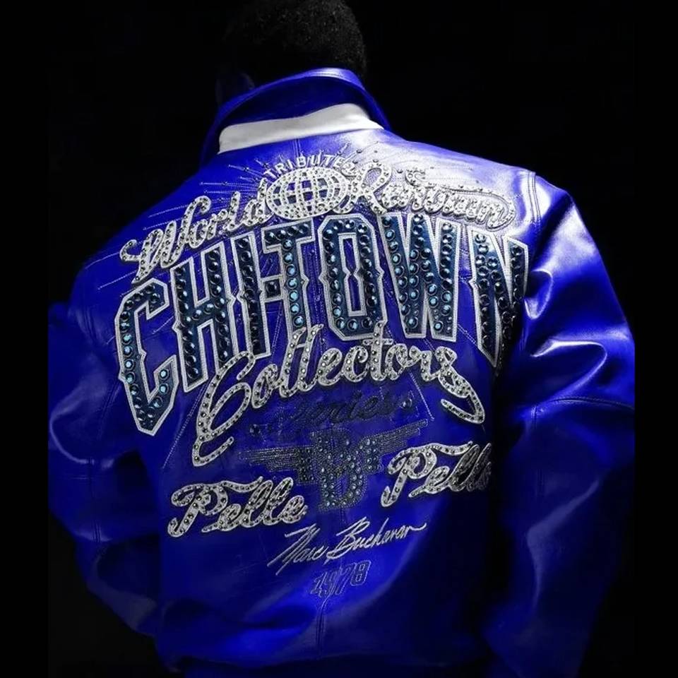 Pelle Pelle Chi Town MB 1978 Royal Blue Jacket