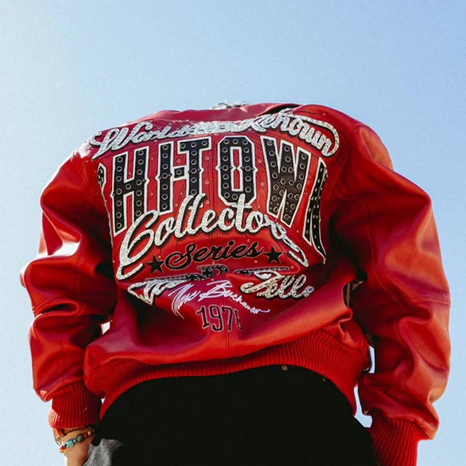 Pelle Pelle Chi Town Marc Buchanan Collectors Series Red Jacket