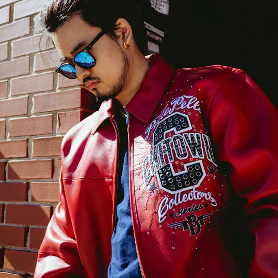 Pelle Pelle Chi Town Marc Buchanan Collectors Series1978 Red Jacket