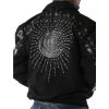 Pelle Pelle Chicago Black Studded Premium Quality Wool Jacket