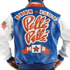 Pelle Pelle Classic Soda Club Plush Blue Leather Jacket