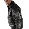 Pelle Pelle Coat of Arms Fur Collar Black Jacket