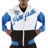 Pelle Pelle Colorblocked In Medium Blue and White Wool Tracksuit