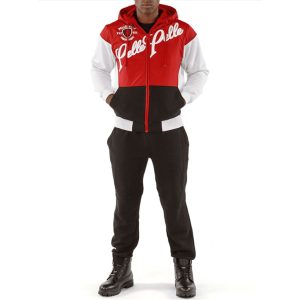 Pelle Pelle Colorblocked Red Men Tracksuit