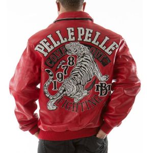 Pelle Pelle Come Out Tiger 1978 MB Red Leather Jacket
