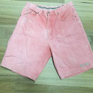 Pelle Pelle Coral Pink Denim Baggy Jeans Jorts