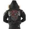 Pelle Pelle Dynasty MB 1978 Black Fur Hood Wool Jacket