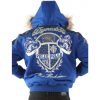 Pelle Pelle Dynasty MB 1978 Blue Fur Hood Wool Jacket