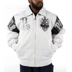 Pelle Pelle Empire with Victory Come Glory White Jacket
