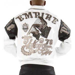 Pelle Pelle Empire with Victory Come Glory White Jacket