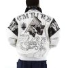 Pelle Pelle Empire with Victory Come Glory White Wool Jacket