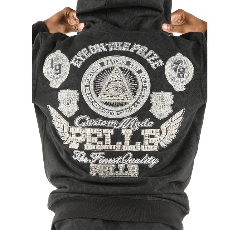 Pelle Pelle Eye on Prize 1978 Black Warm Up Wool Tracksuit