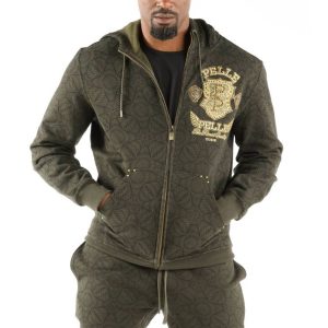 Pelle Pelle Eye on Prize 1978 Olive Green Warm Up Tracksuit