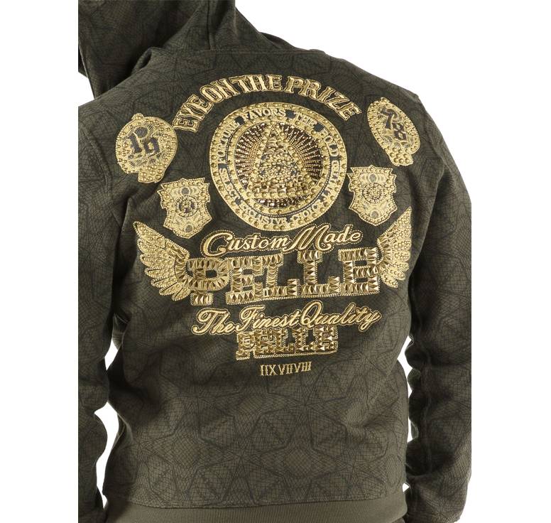 Pelle Pelle Eye on Prize 1978 Olive Green Warm Up Wool Tracksuit