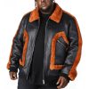 Pelle Pelle Faux Fur Trim Aviator Black Jacket