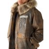 Pelle Pelle Forever Fearless 1978 Brown Fur Genuine Leather Jacket