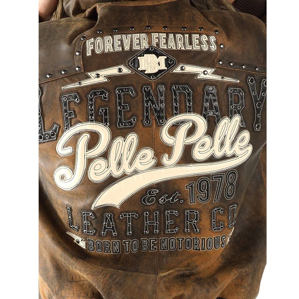 Pelle Pelle Forever Fearless 1978 Brown Fur Leather Jacket